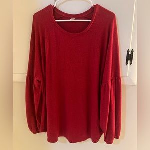 Old Navy red bubble sleeve sweater - XXL